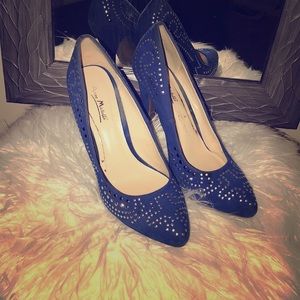Blue/Silver &Gold Studded Pump